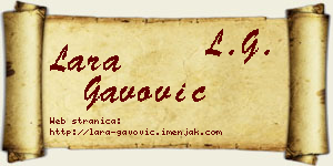 Lara Gavović vizit kartica